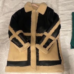 Reversible Top-shop sherpa jacket